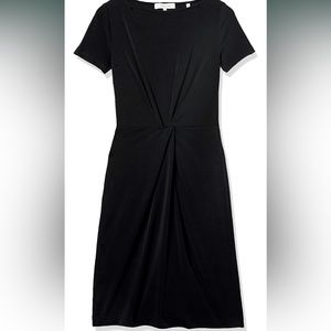 Lark & Ro Black Short Sleeve Twist Front Dress, Size 0